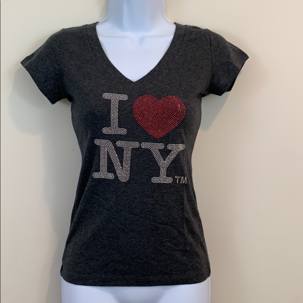 I❤️NY Women’s Embezzled V-Neck Short Sleeve Tee